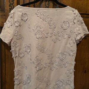 Banana Republic Cream Floral Blouse